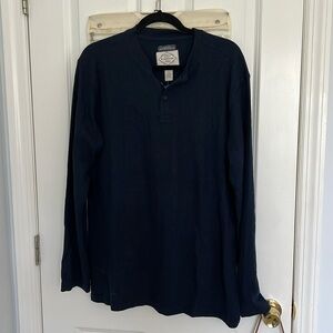 Men’s Henley Navy Blue Shirt